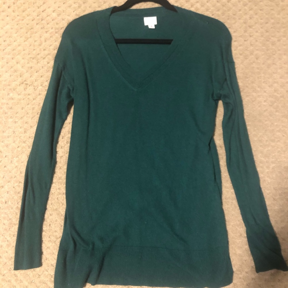 long sleeve green sweater